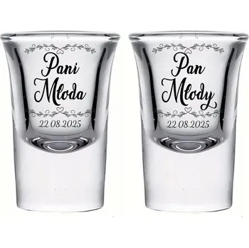 Sklenice Ošizené skleničky S GRAVÍROVÁNÍM 15 ml s TLUSTÝM DNEM DT MANUFAKTURA OBYČEJNÉ