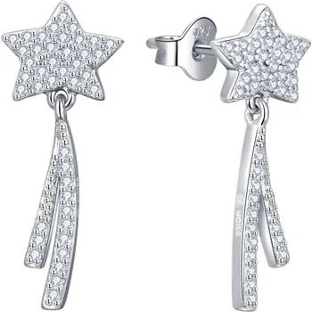 Náušnice MOISS stříbrné náušnice KOMETA