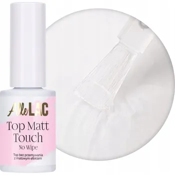 Lak na nehty Matný vrchní lak na nehty bez výpotku Top Matt Touch no wipe Allelac 7g