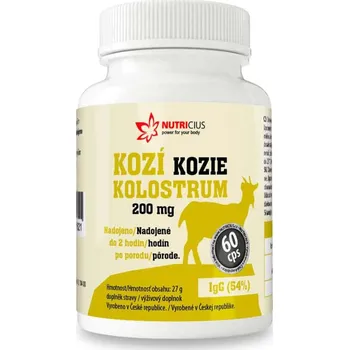 NUTRICIUS Kozí kolostrum 200 mg IgG 54% 60 kapslí