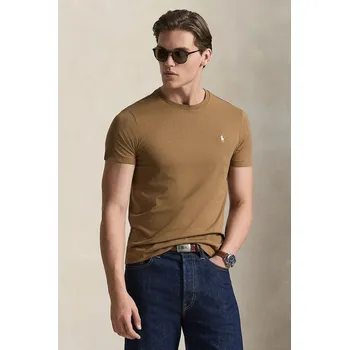 Pánské tričko Bavlněné tričko Polo Ralph Lauren 710671438 hnědá 88C, vel. XL
