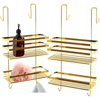 Koupelnový nábytek Koupelnová police AWD Interior žlutá závěsná 2-patrová lesklá