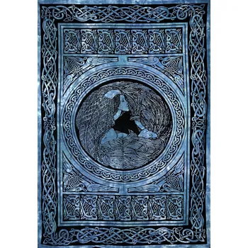 Přehoz na lůžko Mandala malá Saanvi modrá