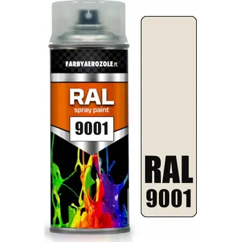 Barva ve spreji RAL 9001 Polomat Satén BÍLÁ PERLOVÁ Akrylový Lak 400ml Sprej