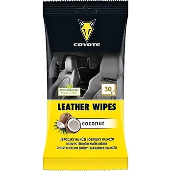 Autokosmetika COYOTE-Čistící ubrousky na kůži (kokos) 30 ks