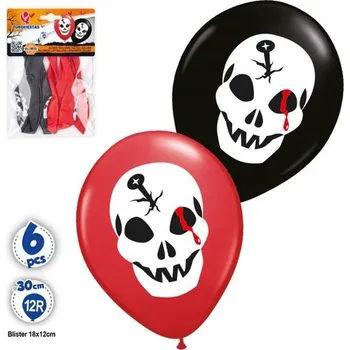 Party dekorace Sada 6 Ks halloweenských latexových balónků