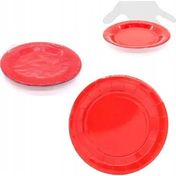 Talíř Červený papírový talíř 18 cm vysoký