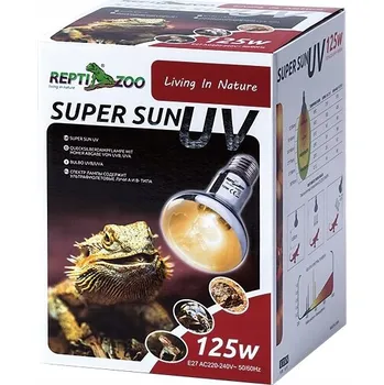 Osvětlení do terária REPTI ZOO SUPERSUN 160W UVB UVA ŽÁROVKA VÝHŘEVNÁ BEZ PŘEDŘADNÍKU E27 6000H