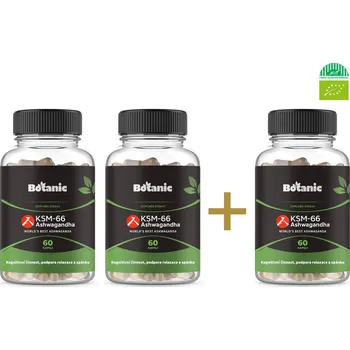 Botanic 2+1 zdarma Ašvaganda KSM—66® - 60 kapslí