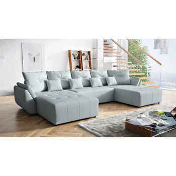 Sedací souprava Rozkládací sedací souprava MIRA U - šedá - MATT VELVET 83