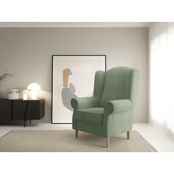 Křeslo Světle zelené křeslo Hamond - Alfa 04 Barva nožiček: Buk přírodní