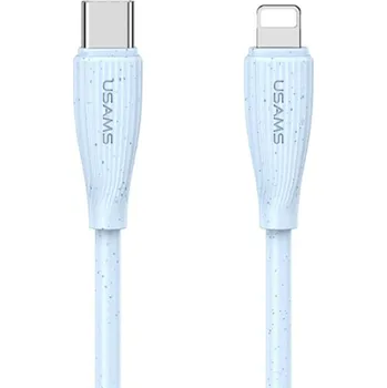 USAMS US-SJ717 nabíjecí a datový kabel - USB-C na Lightning - 1 m - modrý