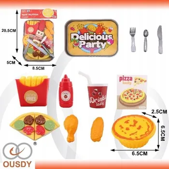 Obraz Sada na hraní - Pizza s kuchyňským příslušenstvím pro děti