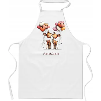 Kuchyňská zástěra Valentýnská kuchyňská zástěra s personalizovaným Dárek s potiskem + jména