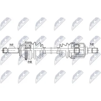 Poloosa kola Hnací hřídel - poloosa NTY NPW-HY-671