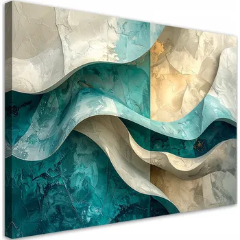 Obraz Obraz do obýváku, ložnice, kanceláře, Abstraktní vlny linie 3D efekt 30x20