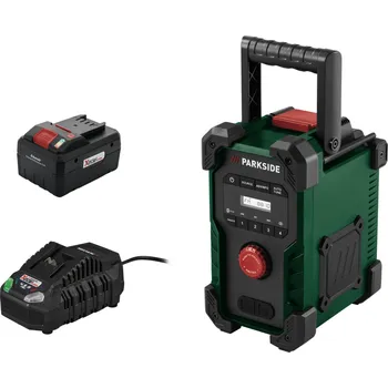 Stavební rádio Parkside PBR 10 A1 1 x 8 Ah + síťový adaptér