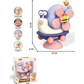Hračka pro nejmenší Interaktivní vzdělávací šnek s větrníčkem pro děti 0+