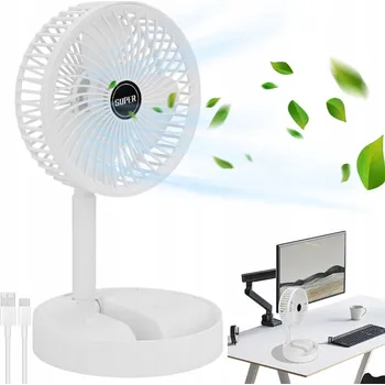 Domácí ventilátor Mini ventilátor Bedee Přenosný ventilátor bílý