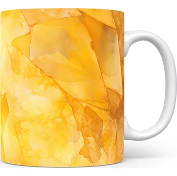 Stylový hrnek s abstraktním žlutým designem