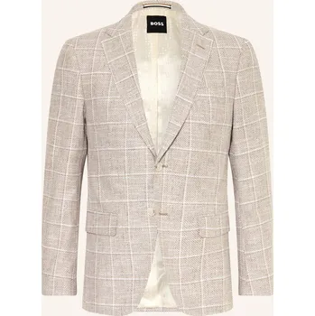 Pánské sako Boss Pánské Sako Hutson Slim Fit, černošedá / světle hnědá /...