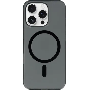 Pouzdro na mobilní telefon Zadní kryt Transparent Slim Magsafe pro iPhone 15 Pro černý