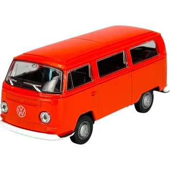 autíčko WELLY 1972 VW VOLKSWAGEN BUS T2 TRANSPORTER ORANŽOVÝ 1:34 NOVÁ OKURKA