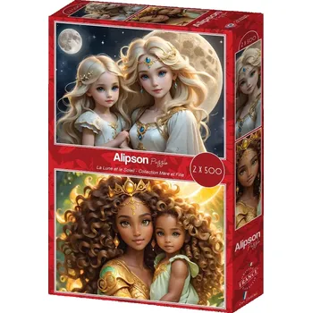 Puzzle ALIPSON Mère et Fille La Lune et le Soleil 2x500 dílků