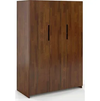 Šatní skříň Skříň Bergman 3D - masiv borovice Odstín moření: Ořech