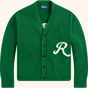 Pánská móda Polo Ralph Lauren Pánský Svetr S Lnem, tmavě zelená / bílá, XXL