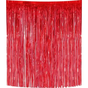 Vánoční dekorace Andělské vlasy na vánoční stromek červené 33x50cm