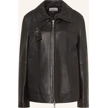 Dámský blejzr Sportmax Dámská Kožená Bunda Spxciocca, černá, 36