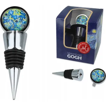 OZDOBNÁ ZÁTKA NA VÍNO KOSATCE VINCENT VAN GOGH SKLENĚNÁ ZÁTKA DO LAHVE