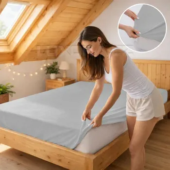 Prostěradlo Prostěradlo jersey šedá 31 - 90 x 200 cm jednolůžko