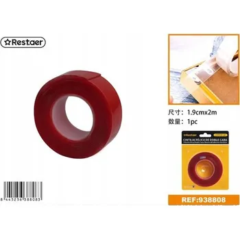 Lepicí páska Akrylová páska 1.9 Cm x 2 m červená