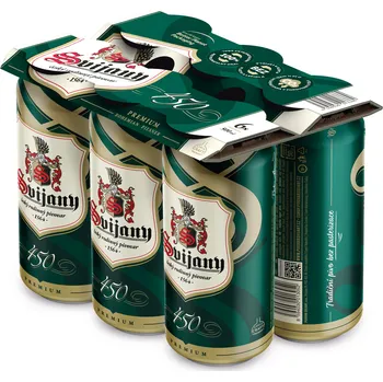 Pivo TopCLip Svijany 450 6x0,5l plechovky piva Prémiový ležák