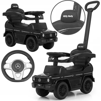 Odrážedlo JÍZDNÉ ODRÁŽEDLO S RUKOJEŤÍ MERCEDES ČERNÉ ODRÁŽEDLO