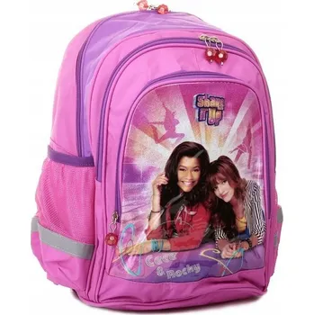 Vícekomorový Školní batoh Derform růžový