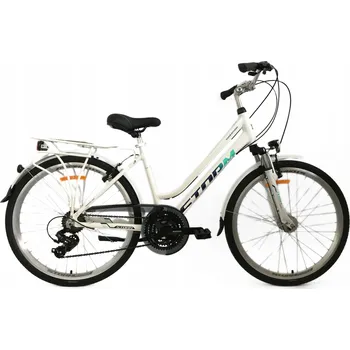 Městské kolo Trekingové kolo Storm Marathon 26 2.0 Lady, rám 17 palců, kolo 26", bílé
