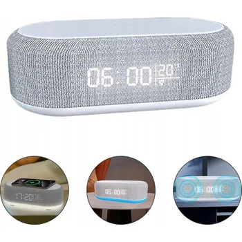 Hodiny Zegar budzik 4w1 MULTIFUNKČNÍ BEZDRÁTOVÁ NABÍJEČKA HODINY TEPLOMĚR