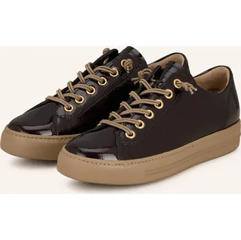 Dámská obuv Paul Green Dámské Lakované Sneakersy Moro, tmavě hnědá, 35,5