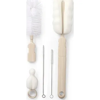 BabyOno Sada kartáčů na čištění lahví a saviček - béžová Baby Ono