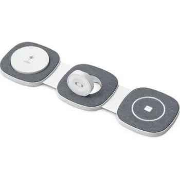 YM-T1 3v1 bezdrátová MagSafe nabíječka pro iPhone / Apple Watch / AirPods - 15W - tmavě šedá