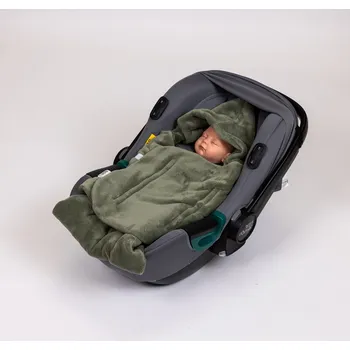 Dětská deka Tulimese Zavinovací deka do autosedačky olivová