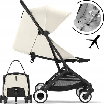 Kočárek CYBEX ORFEO '25 lehký 6,3 kg sportovní kočárek do letadla Canvas White béžový