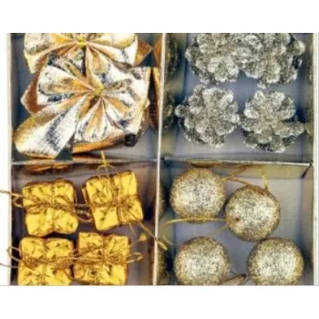 Vánoční dekorace Vánoční sada SGD-4725 zlatá, v krabičce