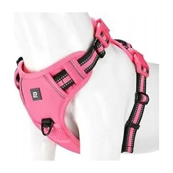 Postroj pro psa Postroj pro psa vycházkový reflexní protiskluzový odolný růžový S