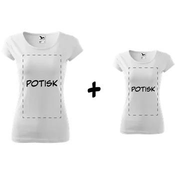 Textilie k potisku Rodinná sada triček – Matka a Dcera Barva: Červená, Velikost: XL, Velikost dětská: 146/ 10 let