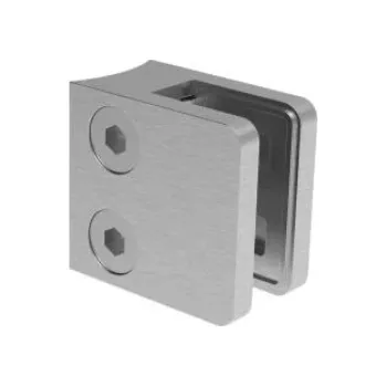 Zábradlí Hahn Steel Držák skla 30x30mm pro sloupek O33,7 mm, model 29 – nerez AISI 304, broušený