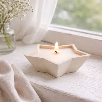 Vánoční dekorace BOLTZE Betonový svícen hvězda Bonko